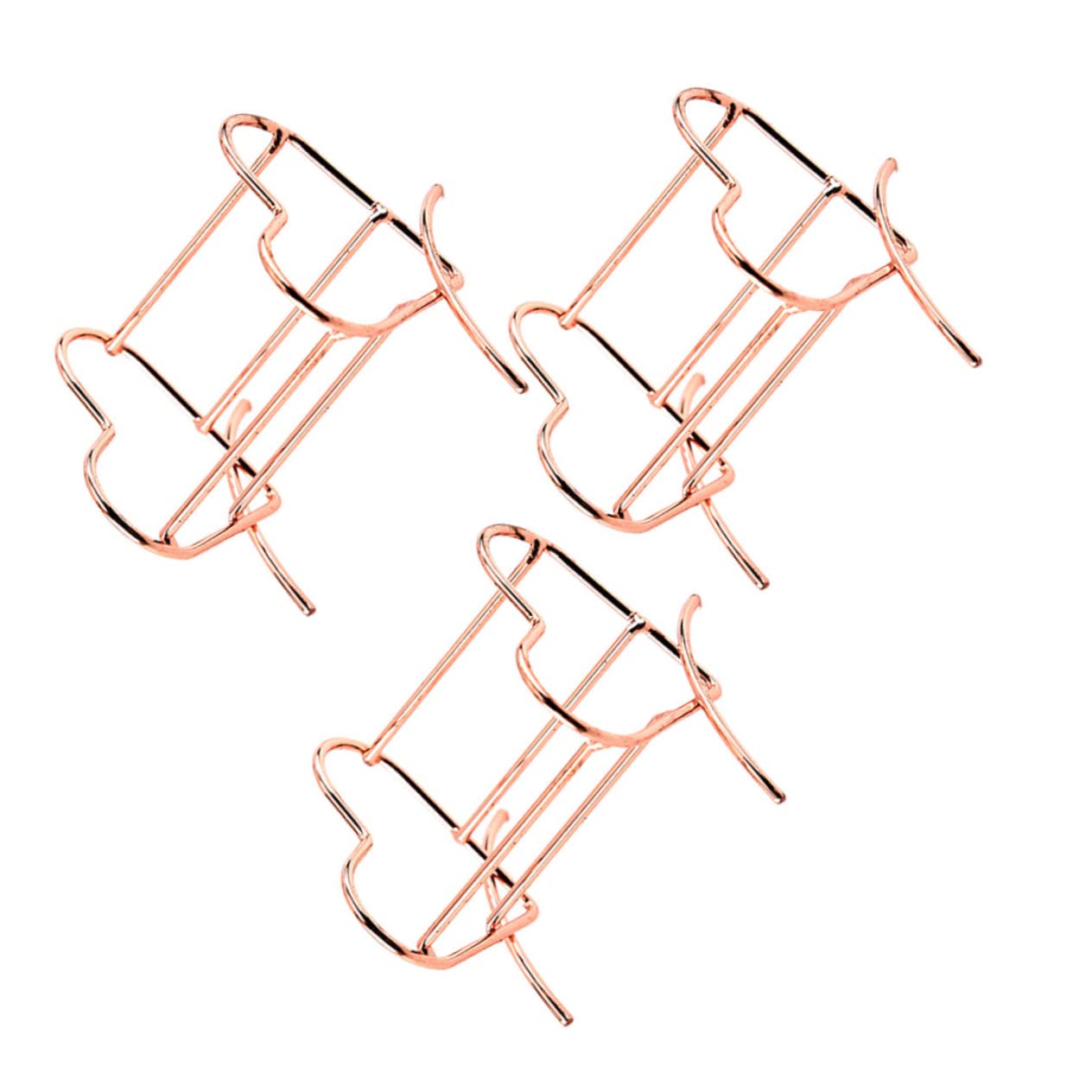 Heart Shaped Makeup Sponge Holder 3pcs Rose Gold Puff Display Stand Drying Rack for Beauty Blending Sponges for Makeup Organization and Storage