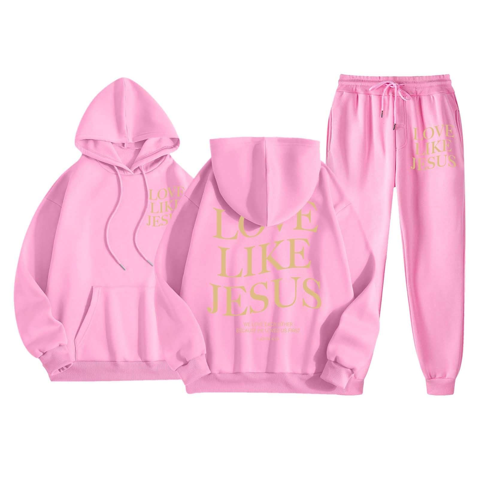 Genérico Conjunto deportivo femenino de dos piezas sudadera con capucha y pantalón largo para entrenamiento chándal ideal para uso diario