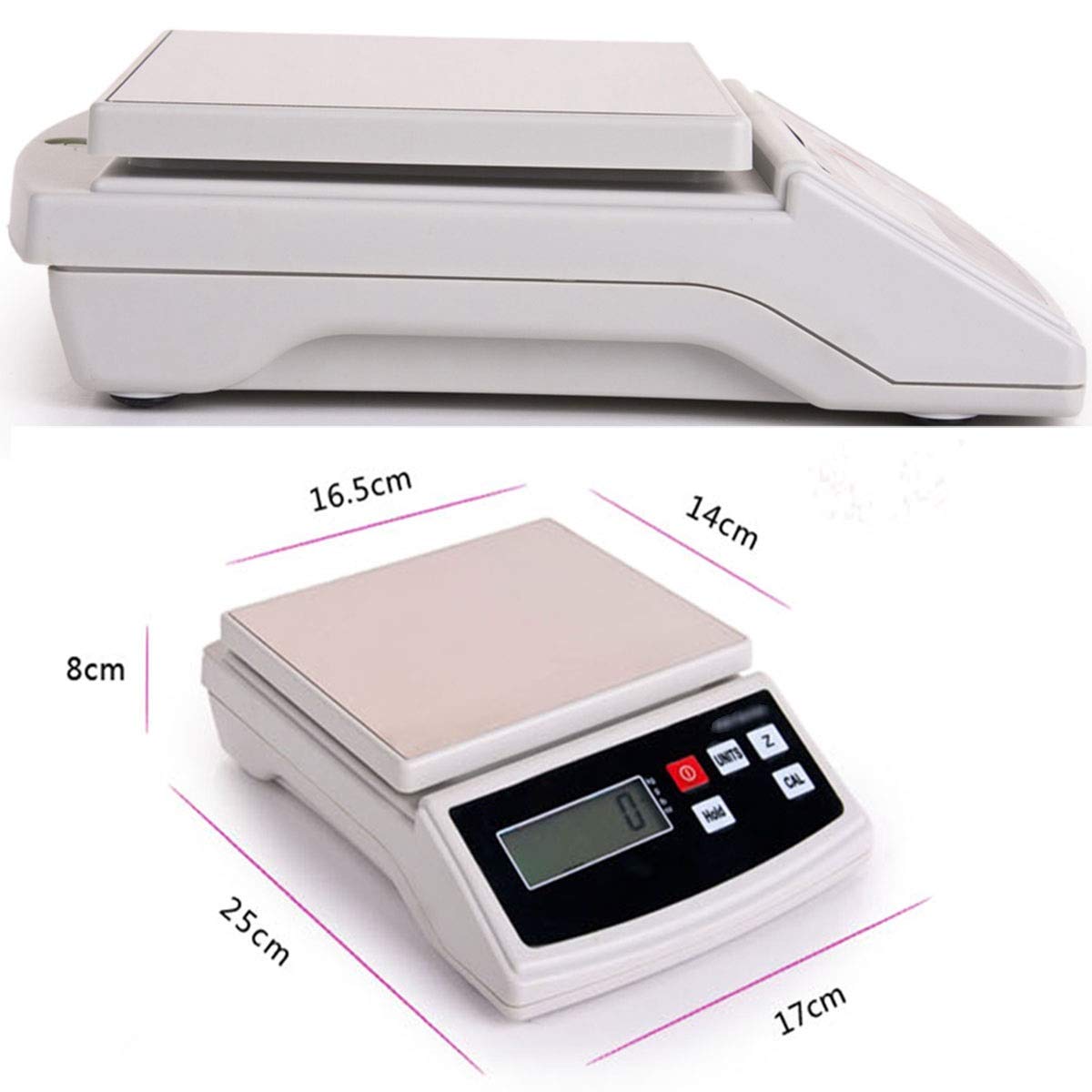 Báscula electrónica de cocina Báscula de joyería de alta precisión Báscula experimental Báscula digital for alimentos Cocina casera Hornear Pesaje de frutas Básculas multifuncionales (Size : 10