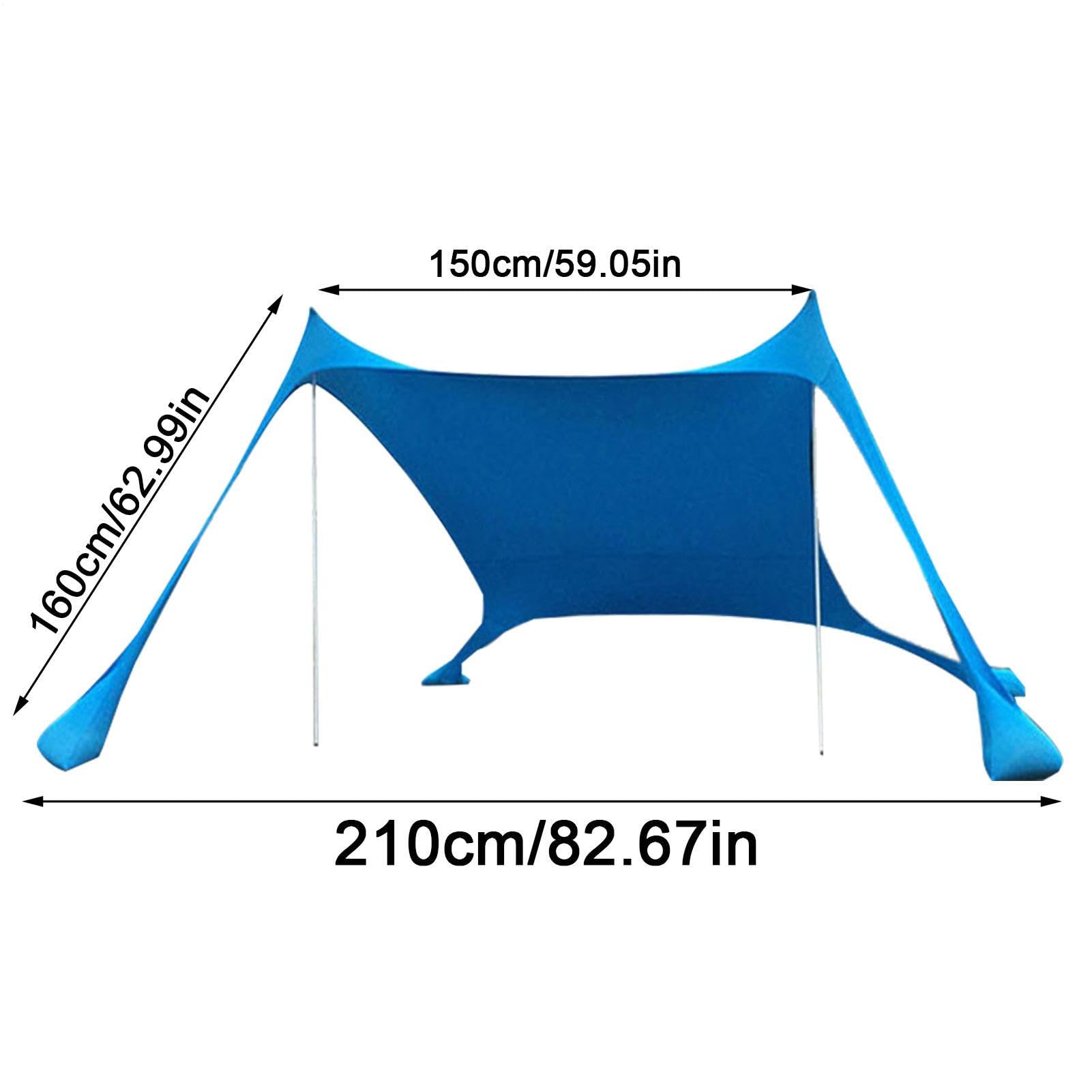 Tenda da spiaggia con UPF50+ Protezione Sun | Luce Ampoule portatile Parasole pieghevole | Summer Shelter Mare Garden Escursioni Famiglia Campeggio per bambini Facile Assemblea