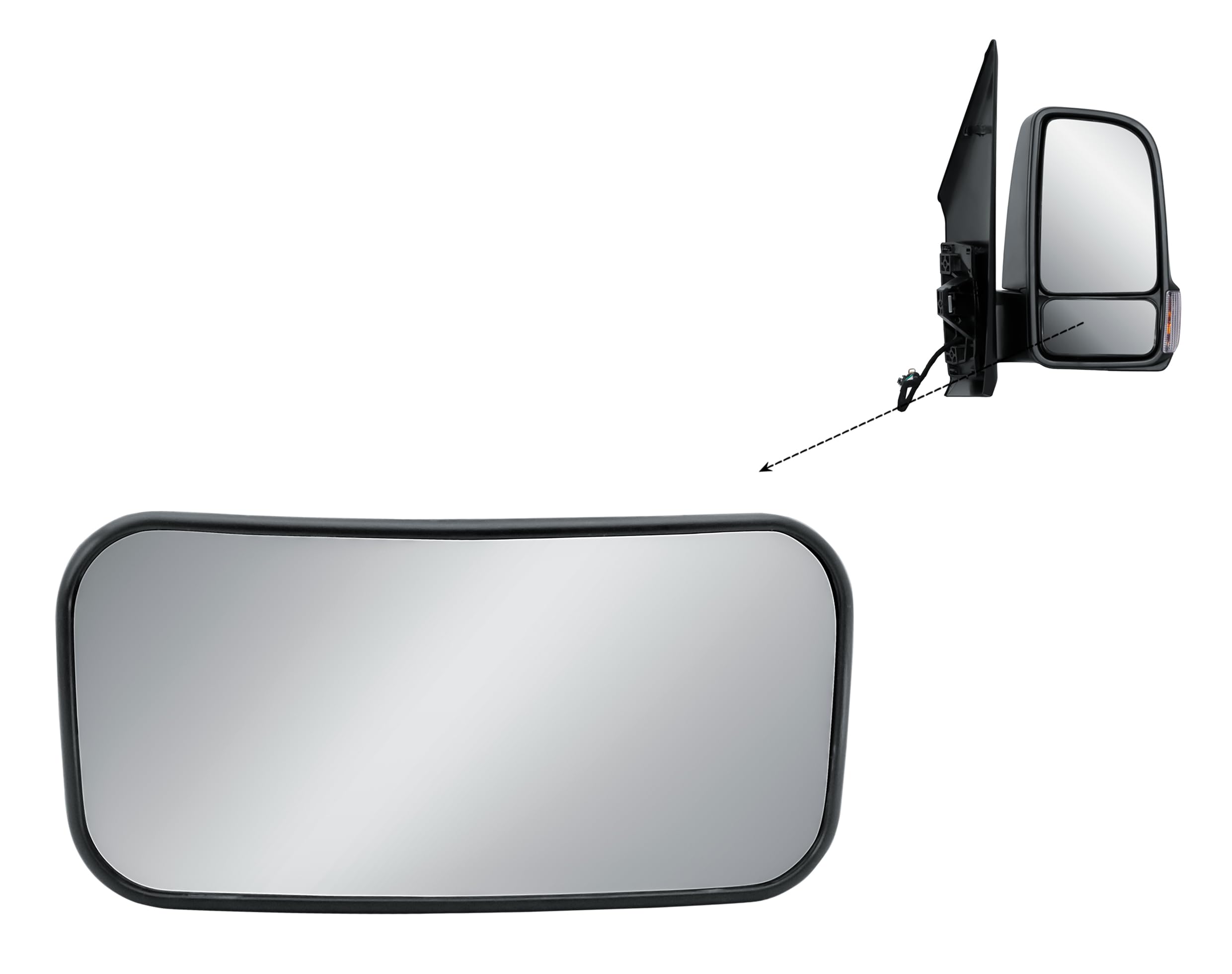 RETROVISOR MERCEDES SPRINTER 2005- CORTO DERECHO