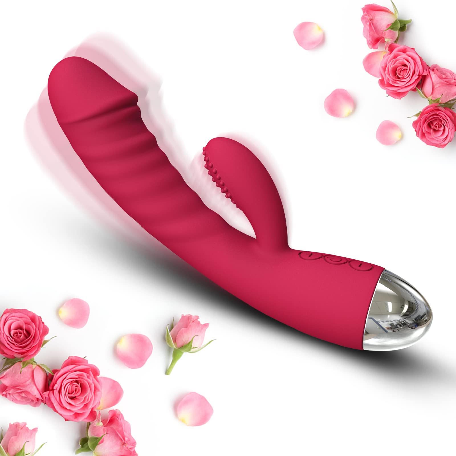 Silicone Massager with 10 Massage Modes, Light and Compact Š-ẹ-x tọyş4wọmḛň, USB Rechargeable for Stress Reduction