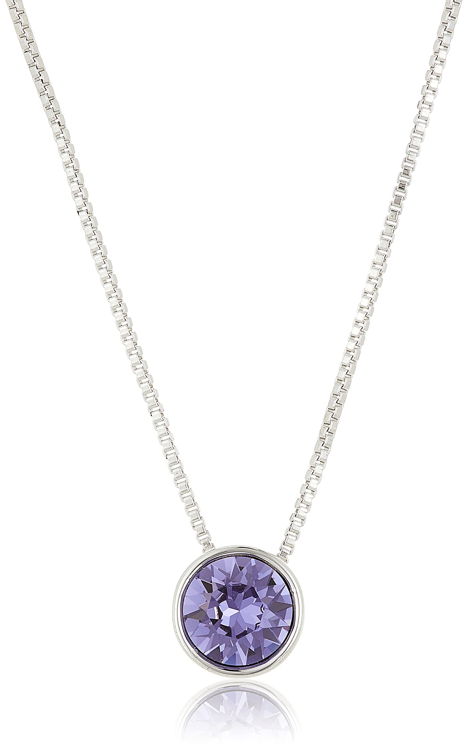 Robella Jewelry Swarovski Elements Necklace Encrusted With Purple Swarovski Crystals Rob-001