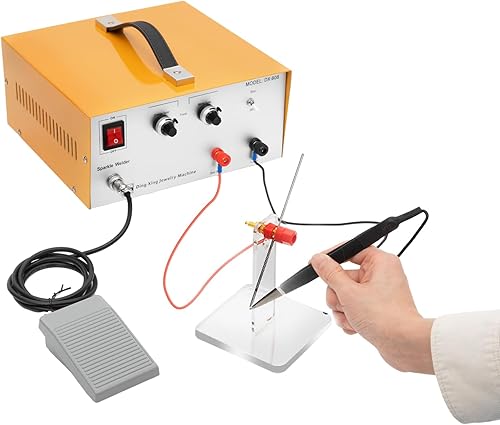 Miniatura 1 de Máquina de soldadura por puntos de joyería, soldador de puntos de brillo de pulso 110 V 80 A, máquina de soldadura por puntos portátil con mango DIY
