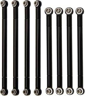 Vgoohobby 8PCS Metal Pull Rod Link Rod Linkage Compatible with MN Model MN86S MN86 MN86KS MN86K G500 1/12 RC Car (Black)