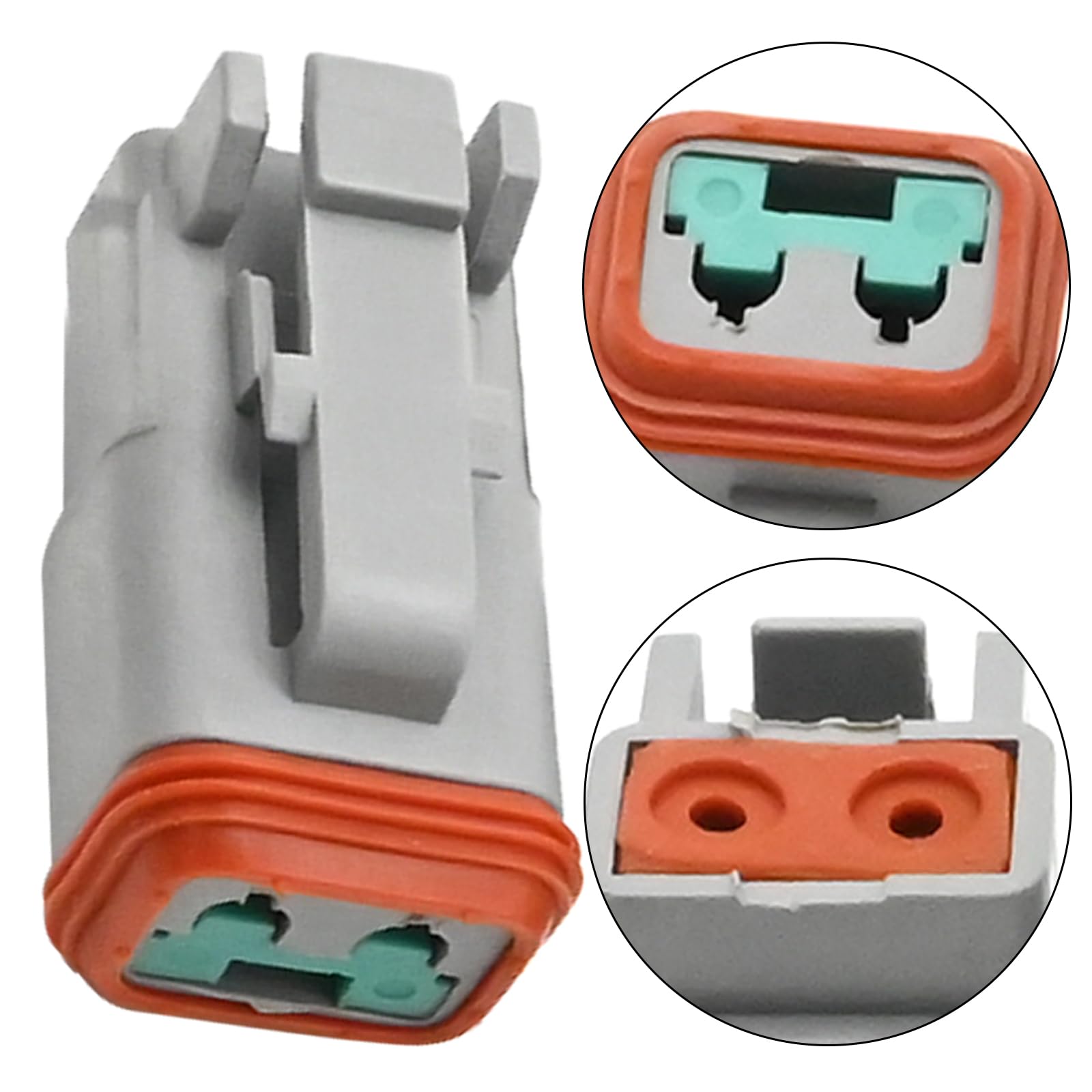 Hoypeyfiy 2Pcs 2 Pin Multi Plug Waterproof Connector Kit, Gray Waterproof Electrical Wire Connector Plug - Image 4