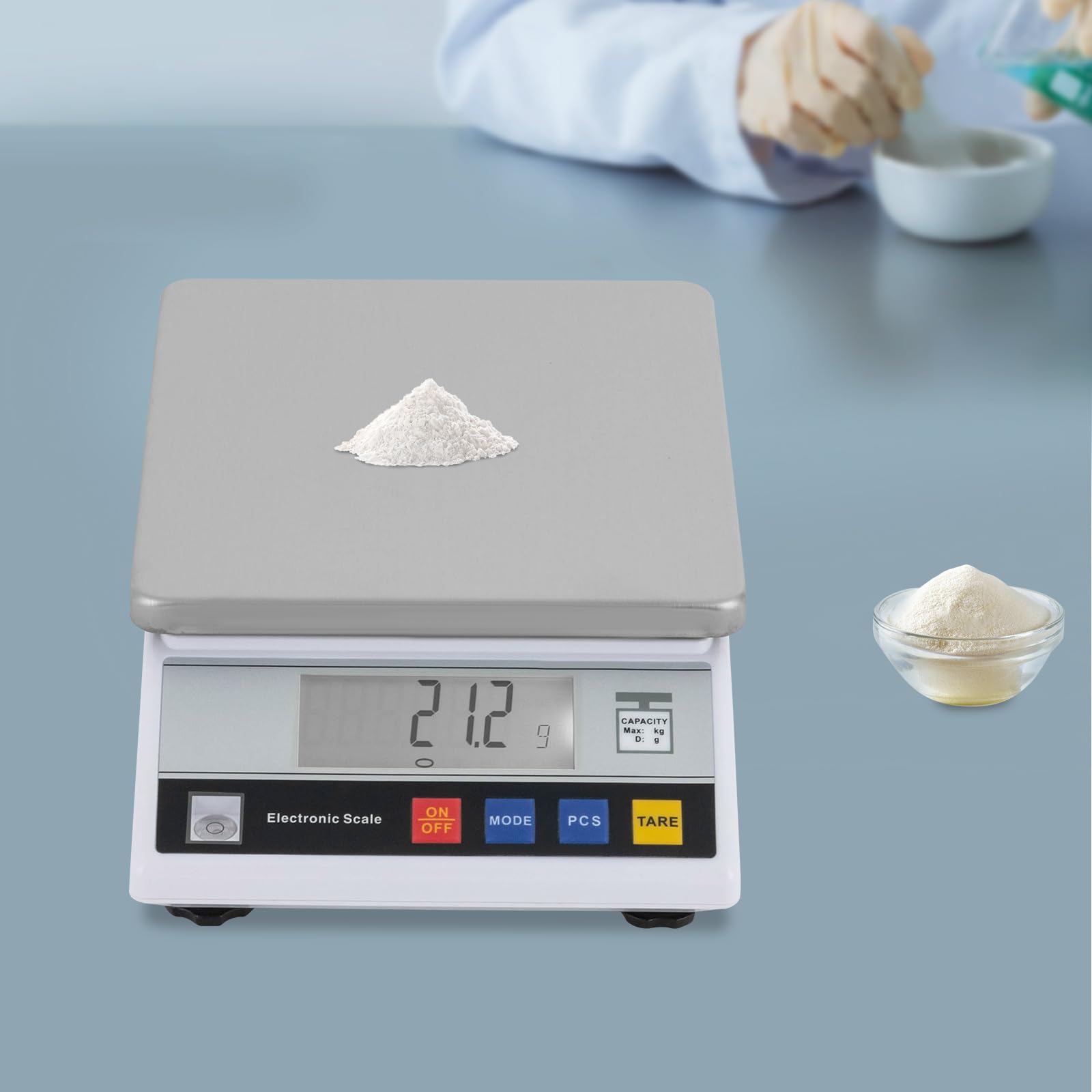 Hochpräzise Analysenwaage 26x18x6.4cm Digitale Elektronische Industrie-Präzisionswaage 0.5g-10kg 0.01 Gramm Genauigkeit Intelligente wissenschaftliche Laborwaage mit Zähl- und Tarafunktion