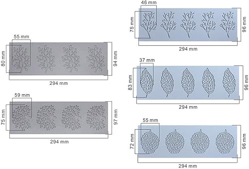 Miniatura 3 de Molde de caramelo de hojas huecas en 3D, moldes de chocolate con hojas de ramas de coral, moldes de silicona para fondant, molde de pastel