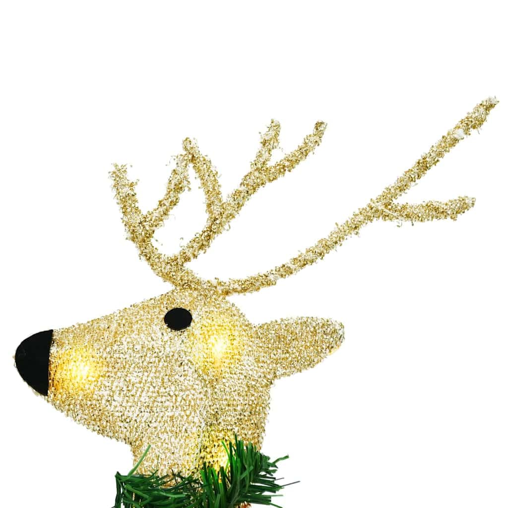 vidaXL LED Rentiere 6 pcs Gold Stoff, Weihnachtsdeko für den Wohnraum, Art Deco LED-Rentiere, haltbare Beleuchtung, festliche Figuren, moderne Garten Deko