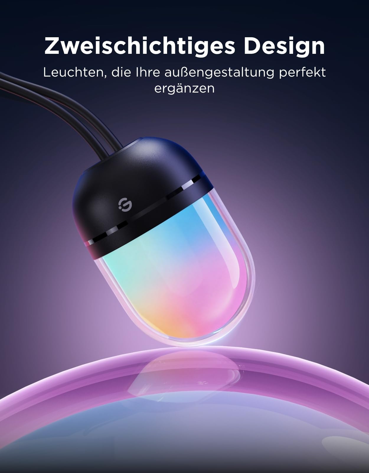 Govee Lichterkette Außen 10M, RGBICW 240lm pro LED, App-Steuerung, IP67 | 16 Mio. DIY-Farben, 111+ Szenen, Musik Sync, Matter/Alexa/Google, Lebensdauer 30000h, Einf. Montage, Garten/Balkon/Terrasse