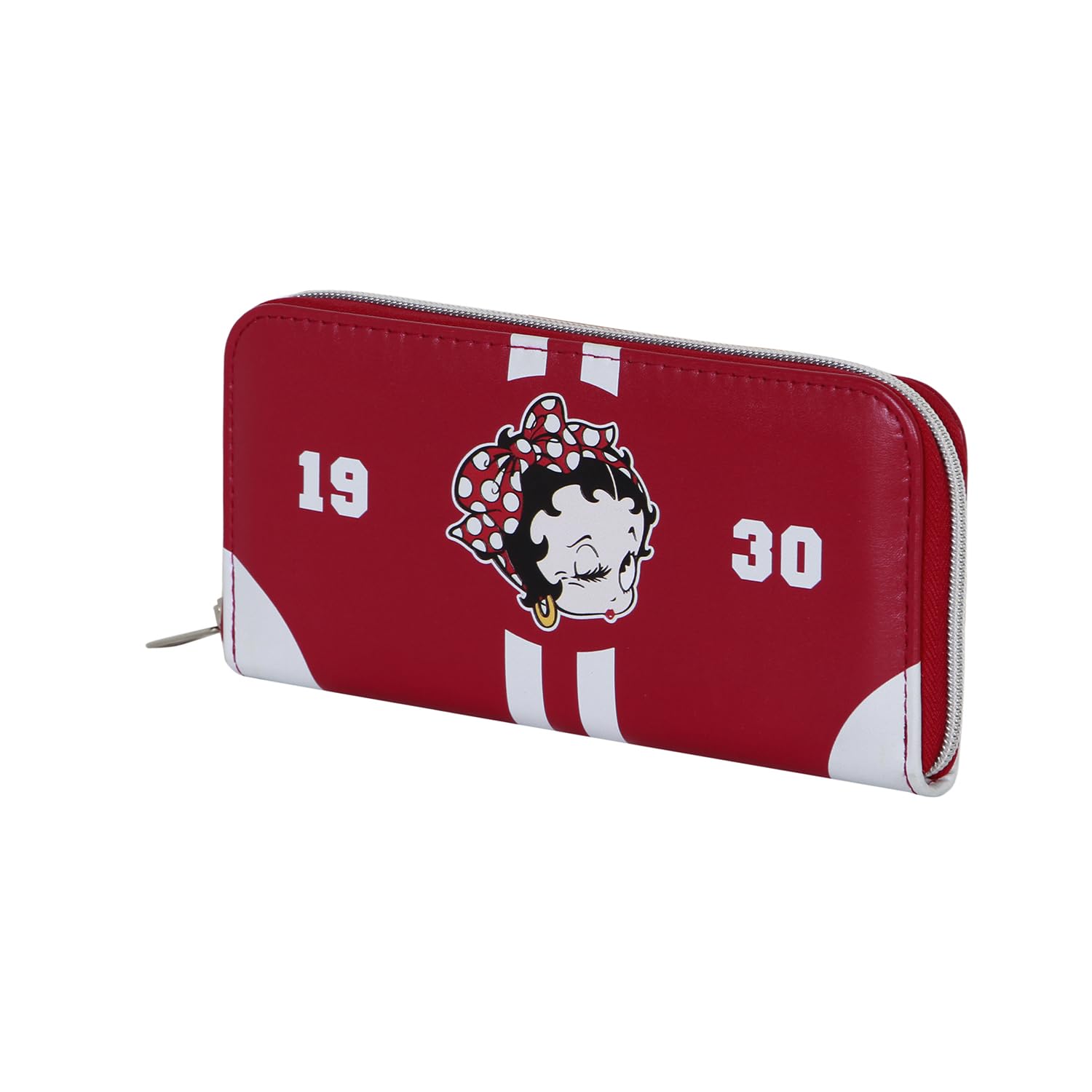 Betty Boop Varsity-Essential Wallet, Burgundy, 19 x 10 cm