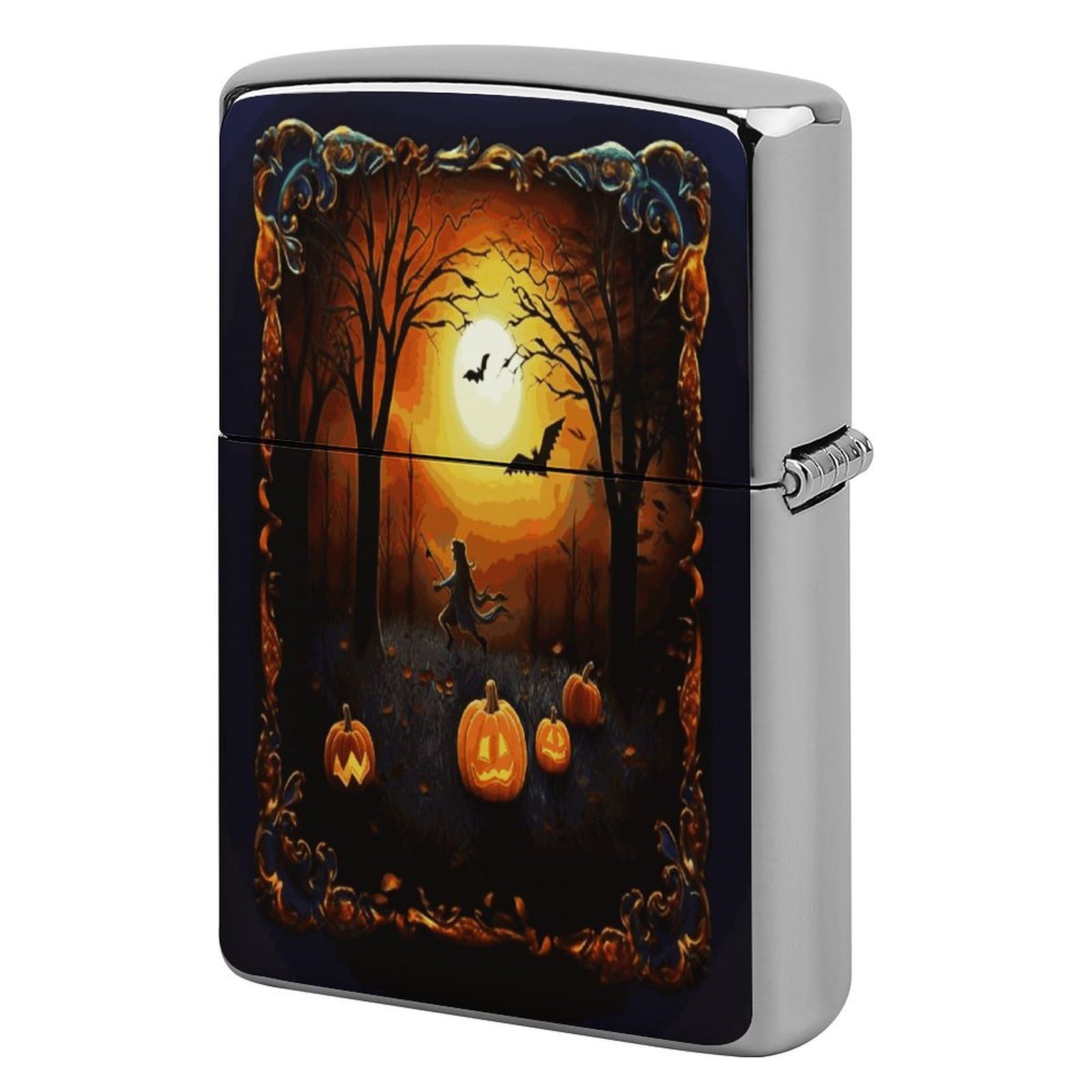 Btcowzrv Style Halloween Party Metal Lighter Case Sleeve Cover Holder