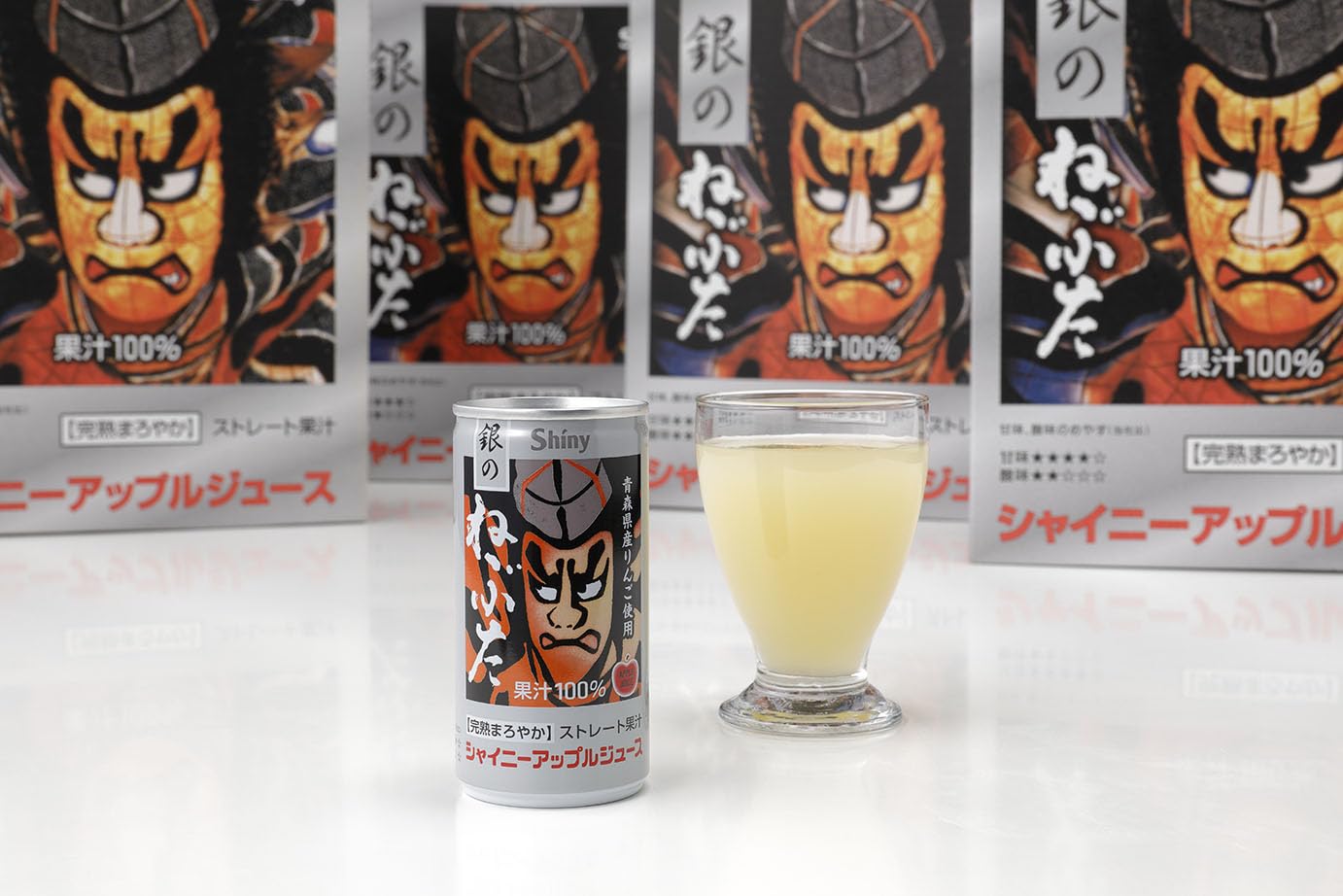 Amazon.co.jp: シャイニー 銀のねぶたりんごジュース 195g×30本 : 食品