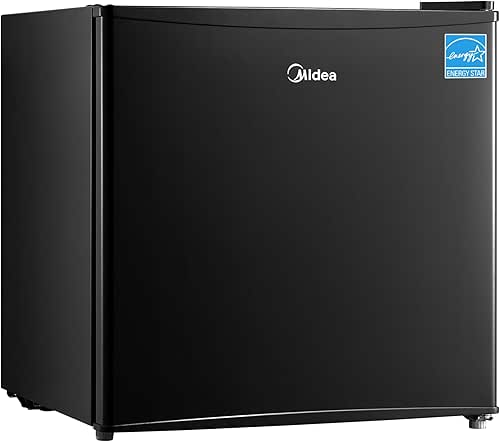 Midea WHS-65LB1 Compact Single Reversible Door Refrigerator, 1.6 Cubic Feet(0.045