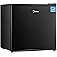 Midea MERM17B0ABB 1.7 Cu Ft Mini Fridge, Compact Refrigerator with Adjustable Thermostat, Reversible Door, Low Noise, En