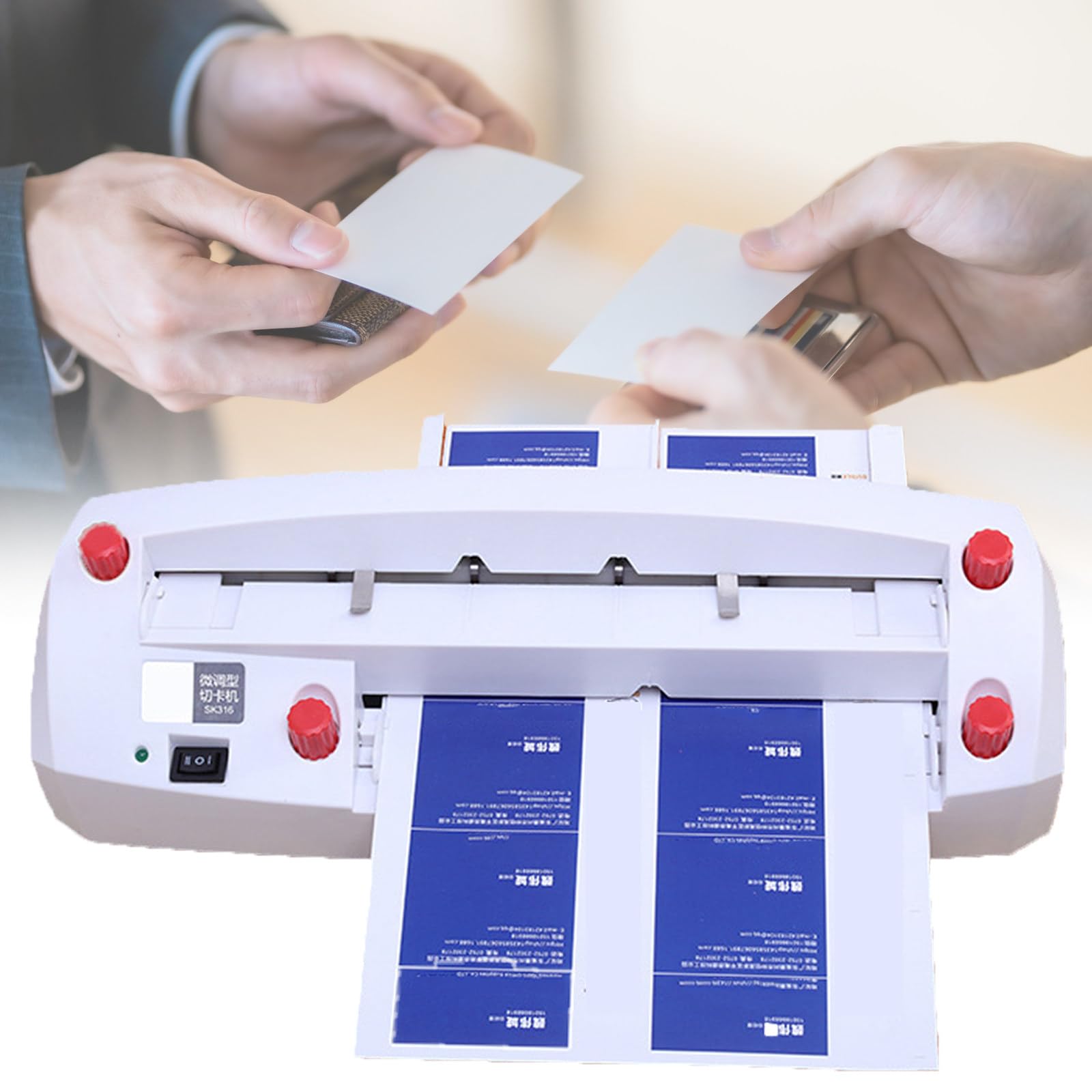 Automatischer Cutter FüR 120-300 G Visitenkartenpapier, Einstellbarer Elektrischer Trimmer, Visitenkarten-Schneidewerkzeug, FüR Druckereien,220V