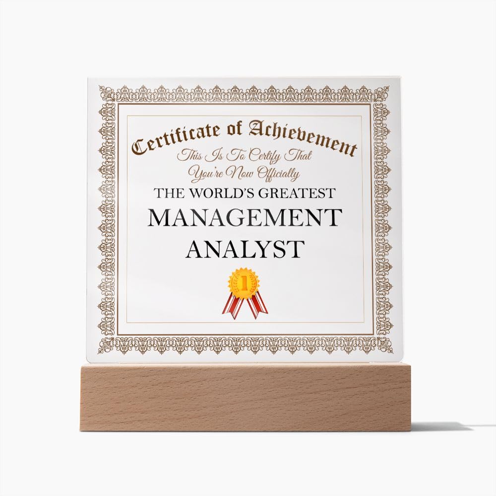 World's Greatest Management Analyst - Square Acrylic Plaque