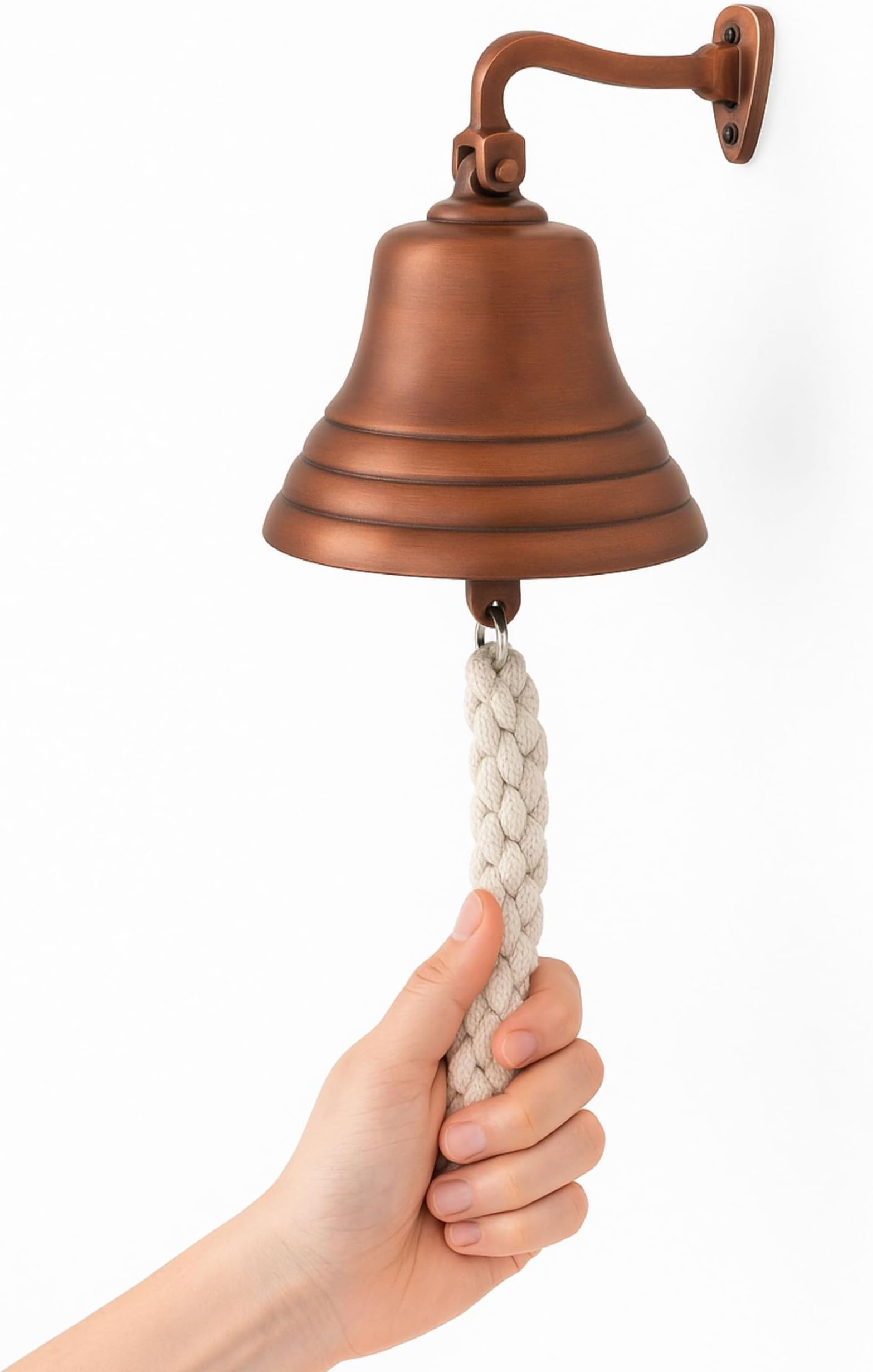 Assorted Collections Bar Accessories for Home Pub HandBell – Wall Mounted BarBell Nautical Decorations – Unique Bronze Bell with Crisp Loud Sound Ideal for Christmas, Reception, Pubs 5 Inch