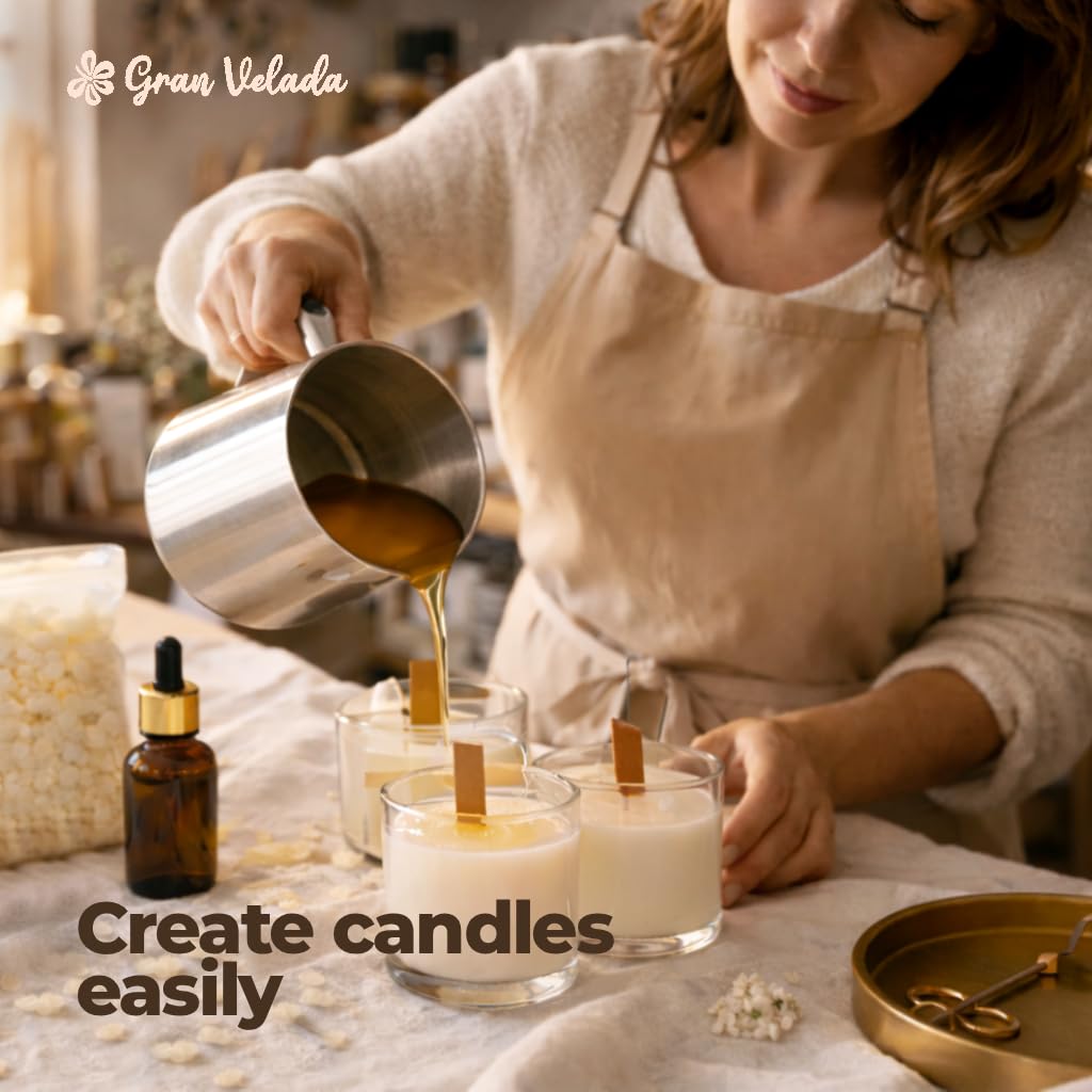 Gran Velada - Duftöl Kokos- und Karite 1000 ml | Aromatisches Aroma für Seifen, Kerzen und Kosmetik, Hochkonzentriertes Parfumöl für DIY-Projekte, Tropischer Duft für Raumdüfte und Körperpflege