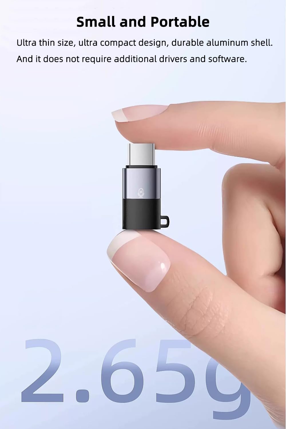 AreMe 2-pak przejściówek z USB C na mikrofon krawatowy, czarny + szary