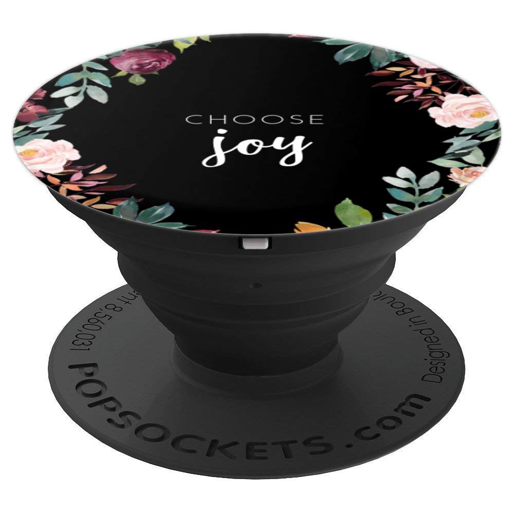 Choose Joy - Floral PopSockets PopGrip: Swappable Grip for Phones & Tablets