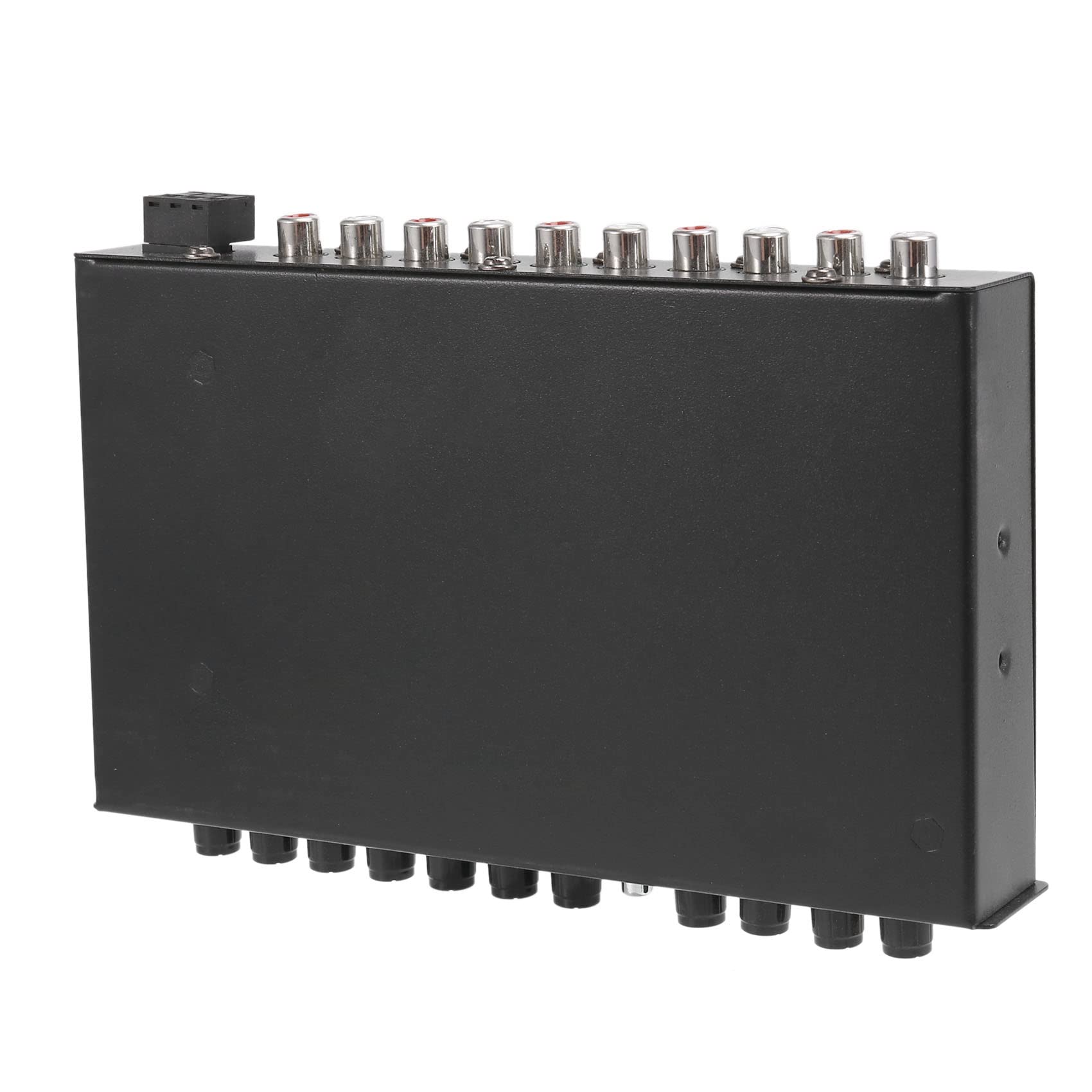 gluttonous Ecualizador de Audio para AutomóVil de 7 Bandas, Ecualizador GráFico Ajustable para Amplificador de AutomóVil EQ de 7 Bandas Interruptor de SeleccióN de Entrada CD/AUX, Negro