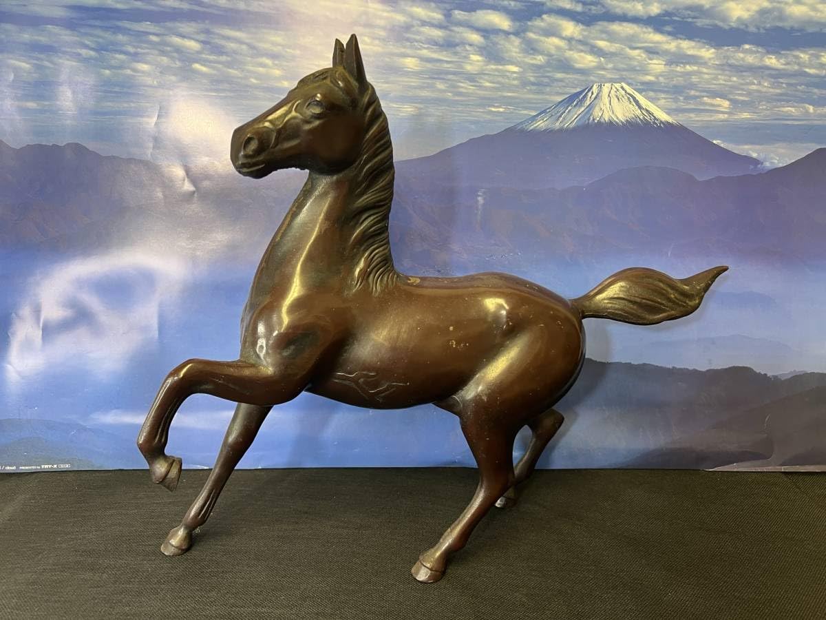 Amazon.co.jp: 鉄製【馬】縁起物オブジェ置物上手く行くうまくいく鉄器