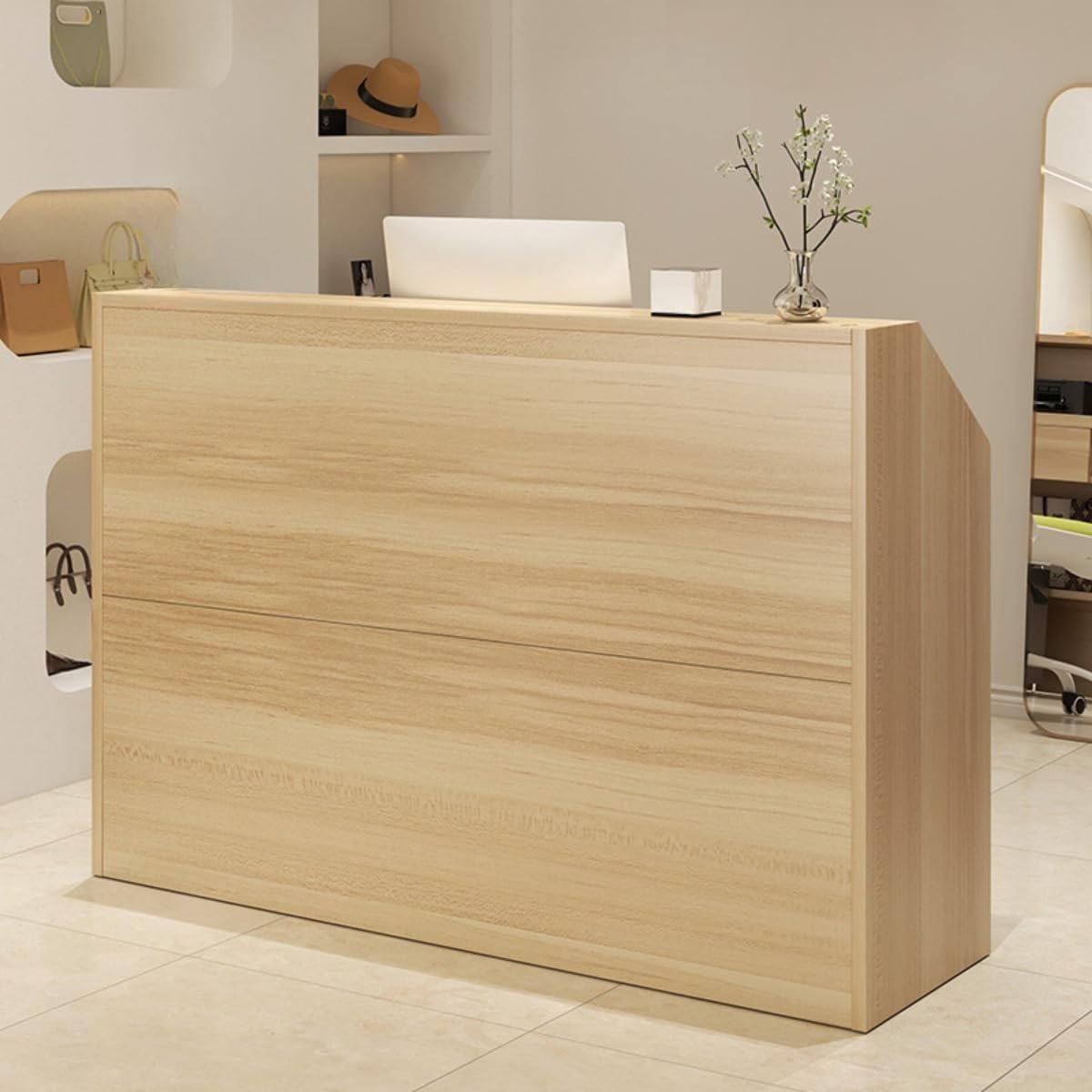 Amazon.co.jp: 受付カウンター 木製カウンターテーブル 幅120cm 企業