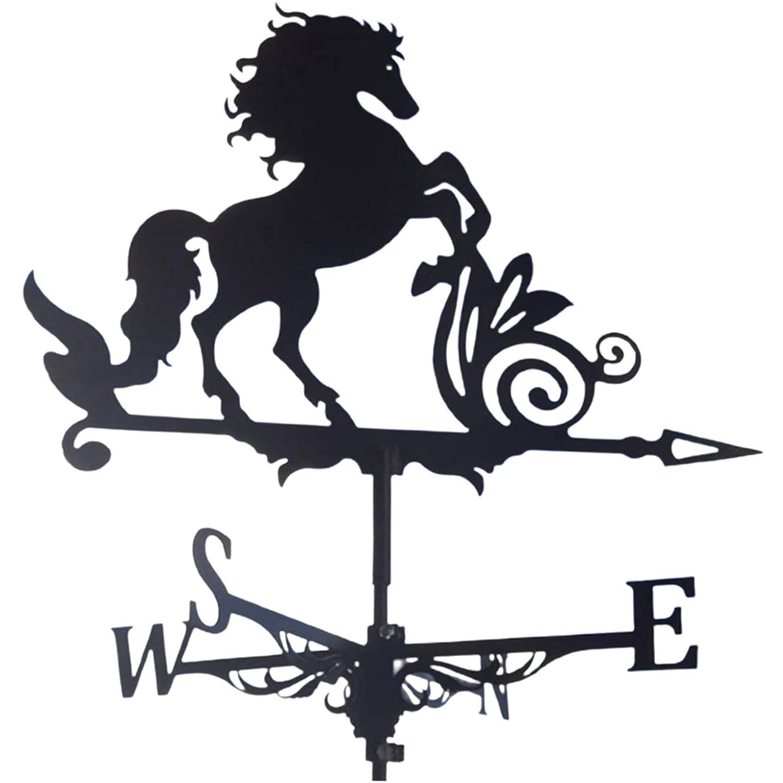 Dekorative Windfahne, Wetterfahne, Gartendächer, Hofdekoration, Pferd, Vintage-Stil, rostfreies Metall, Wetterfahne für Hof, Garten, Architektur, Dach (Tier B)