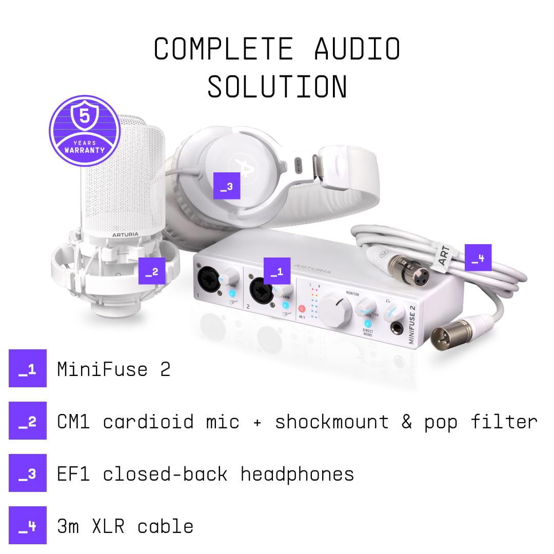 Amazon.com: Arturia MiniFuse Recording Pack — USB Audio Interface