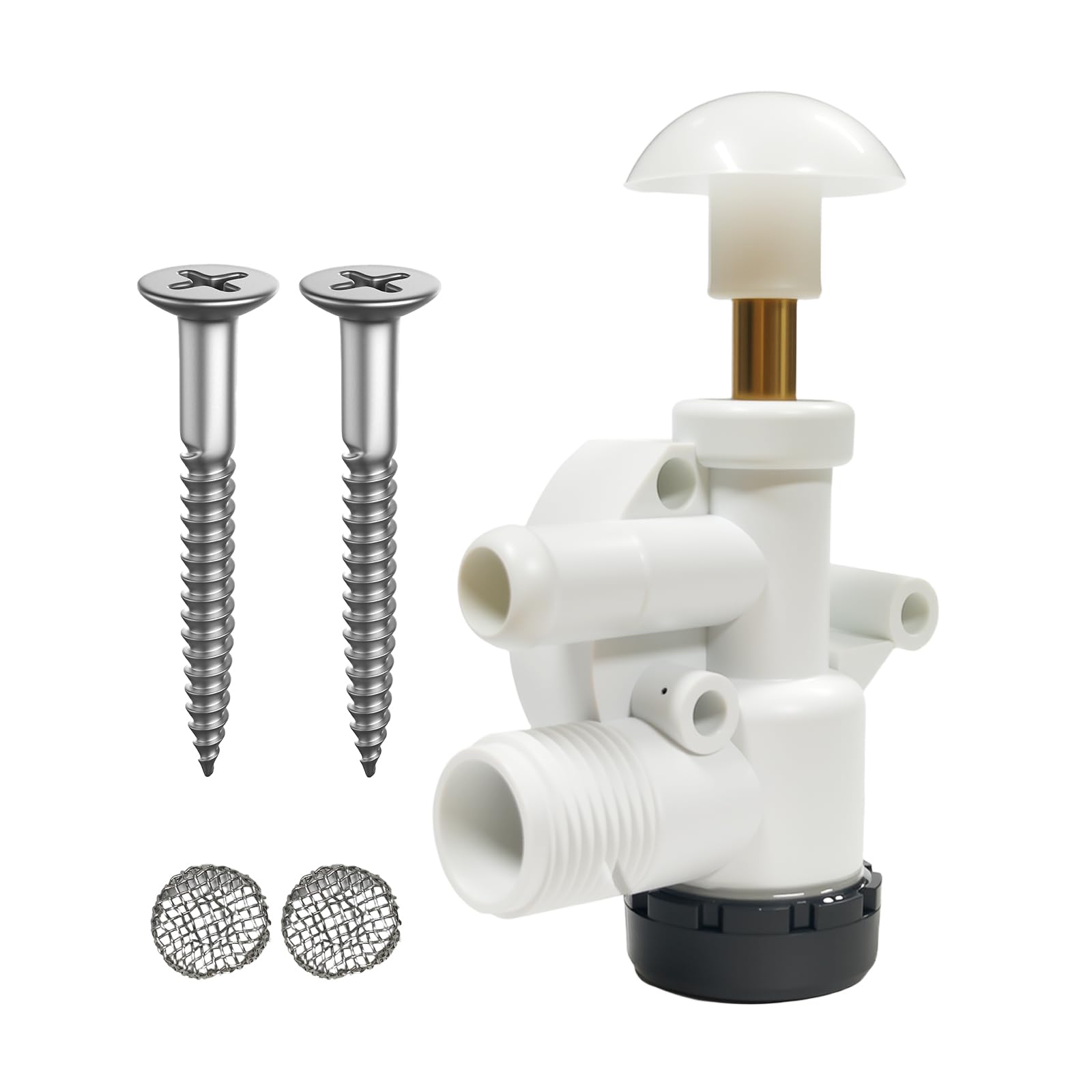 385314349 RV Toilet Water Valve Kit for Dometic Sealand Vacuflush Camper, Trailer, Boat Pedal Flush Toilets, Work Well In Cold Conditions