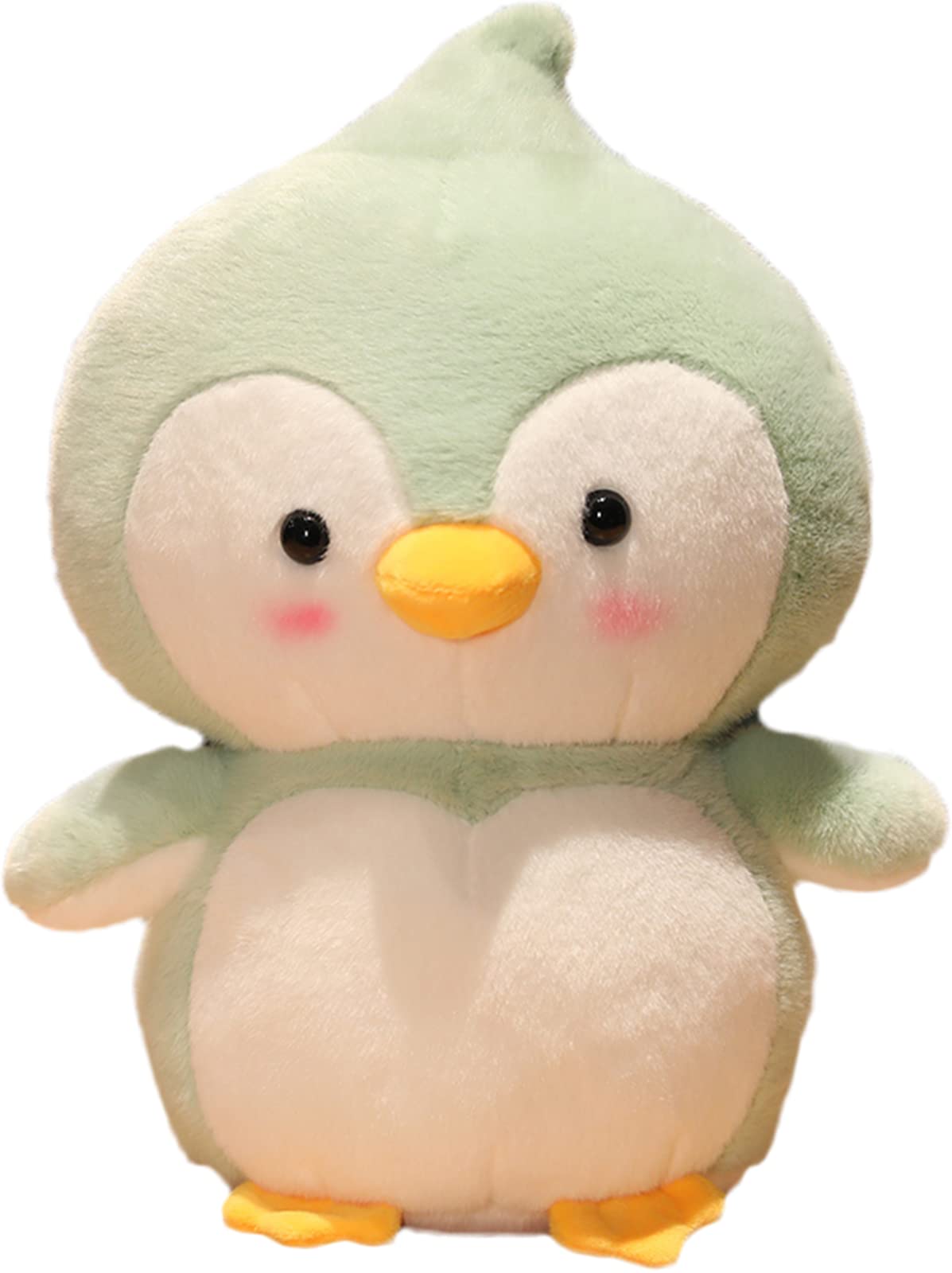 Cute Soft Penguin Plush Toys - Throw Pillow & Cuddly Penguin Doll Gift for Kids & Lovers - Green, 10-Inch