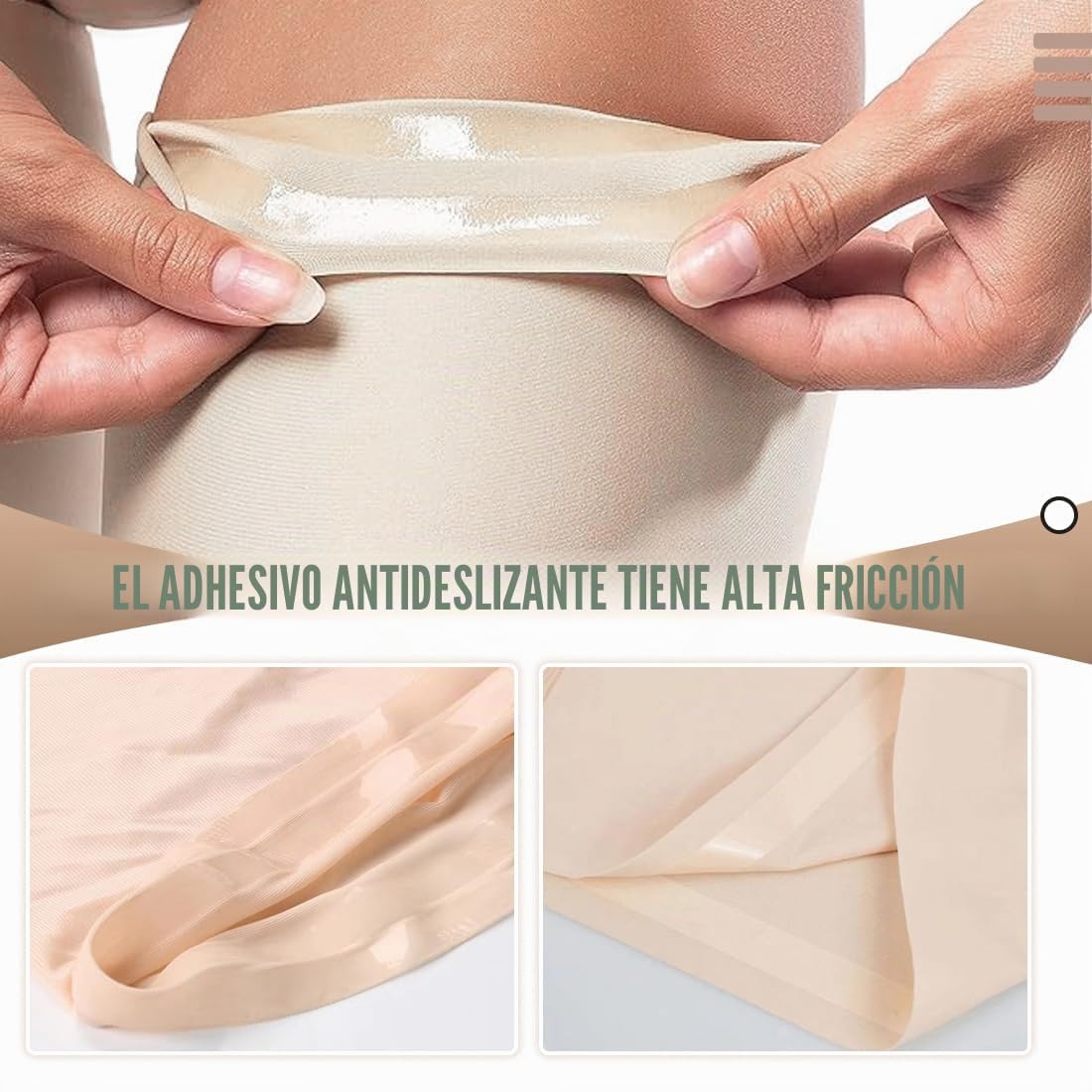 1 par de bandas elásticas antirozaduras unisex para muslos. Bandas elásticas antirozaduras para muslos. Bandas antirozaduras para muslos para evitar rozaduras en los muslos. 58-65 cm.