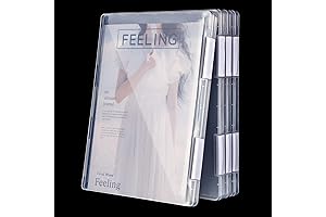 4 Pcs Clear Portable Transparent File Folder Box Plastic Document Case A4...