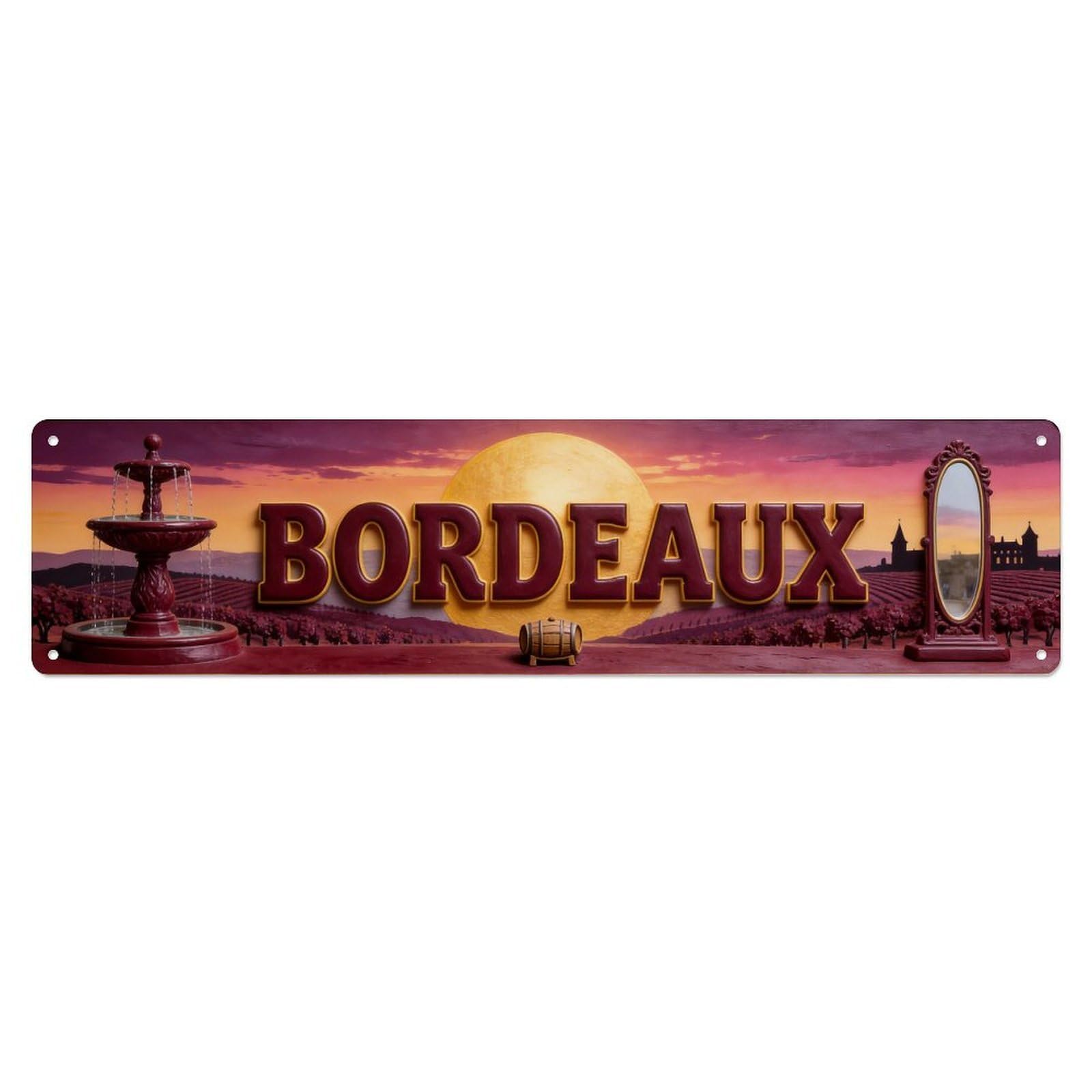 Bordeaux France Retro Metal Tin Sign