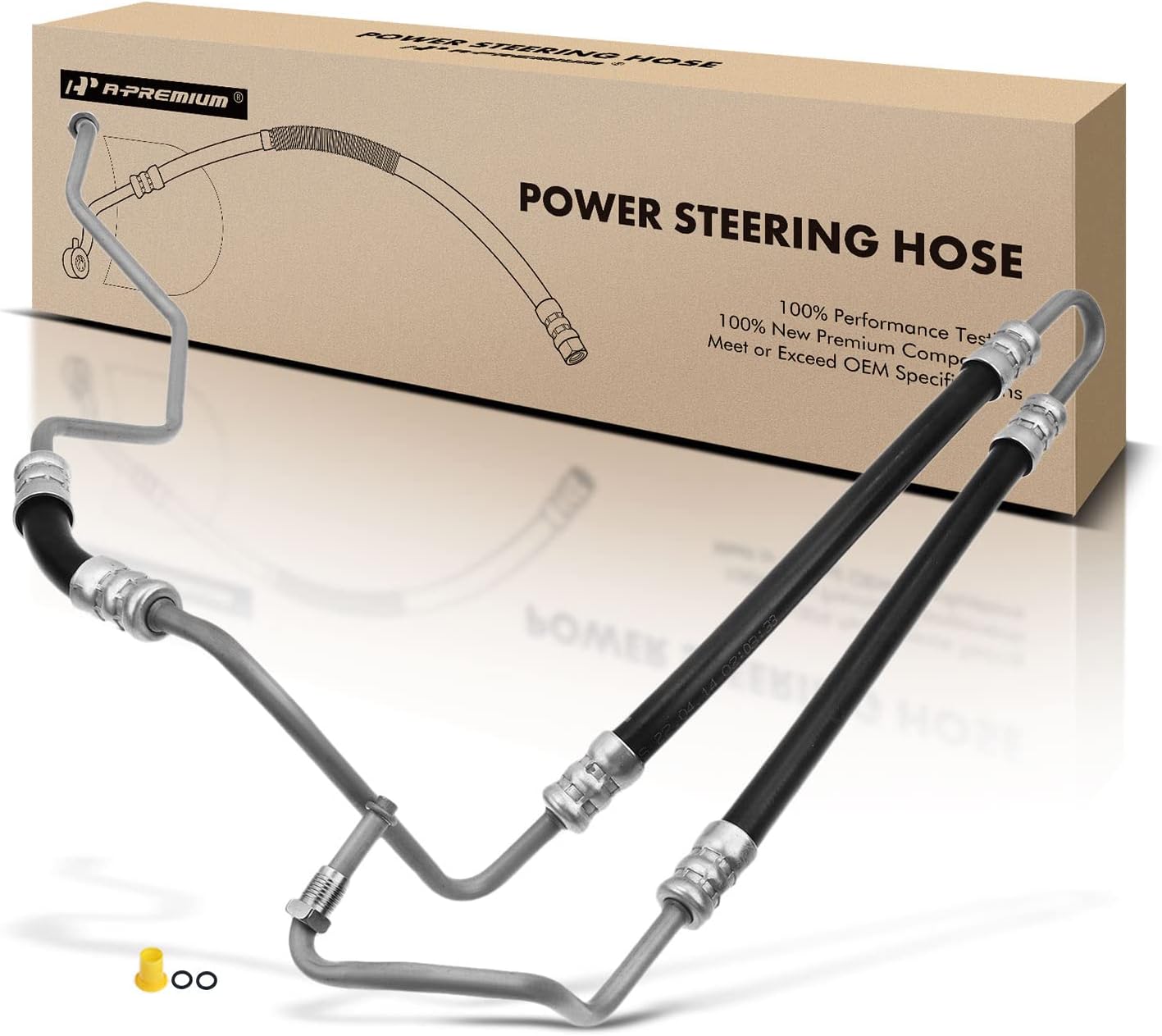 A-Premium Power Steering Hose Pressure Hose Line Assembly Compatible with Buick Rendezvous 2004-2006 V6 3.6L AWD Pump To Gear/Rack Pinion