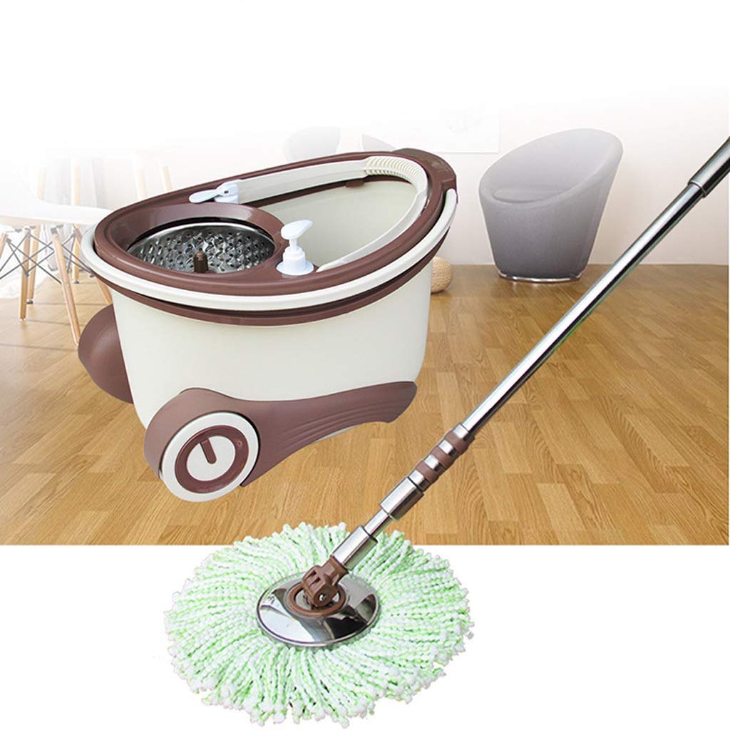 Mopp Edelstahl 360° drehbarer und drehbarer Griff mit Teleskopstange mit Metallkorb
