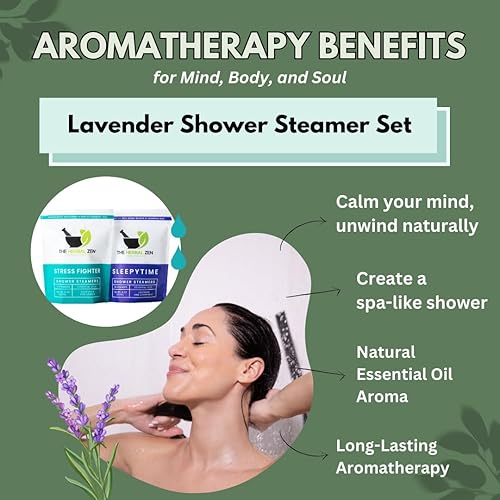 Miniatura 3 de Lavender Shower Steamer Bundle with Sleepytime and Stress Fighter Aromatherapy Shower Bombs by The Herbal Zen