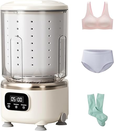 Lavadora y secadora portátil de 3 litros  Lavado, enjuague, centrifugado 3 en 1, mini lavadora inalámbrica para ropa interior, calcetines, ropa de