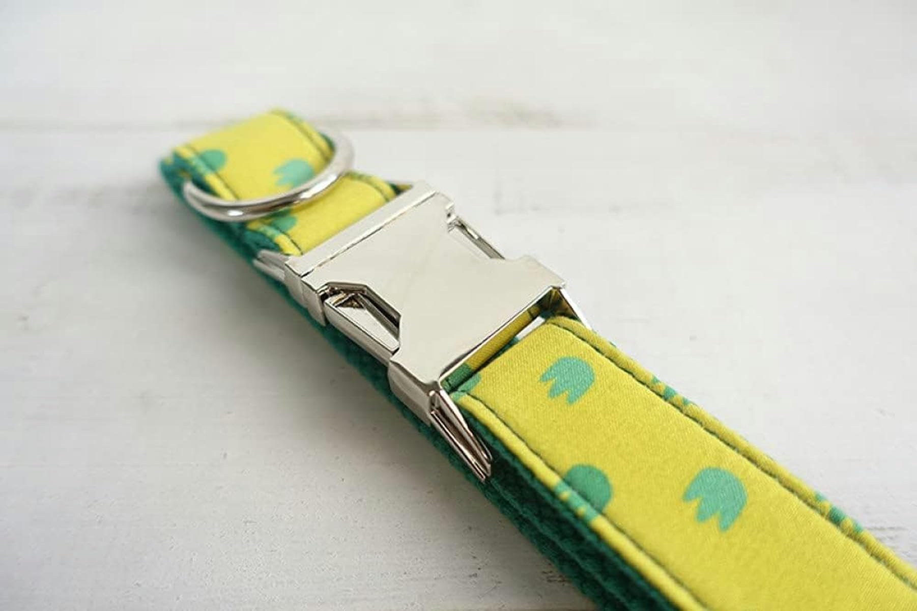 Collares de Perro Personalizados Verdes Collar Hecho a Mano 5 tamaños Collar de Perro-Correa de Perro-L