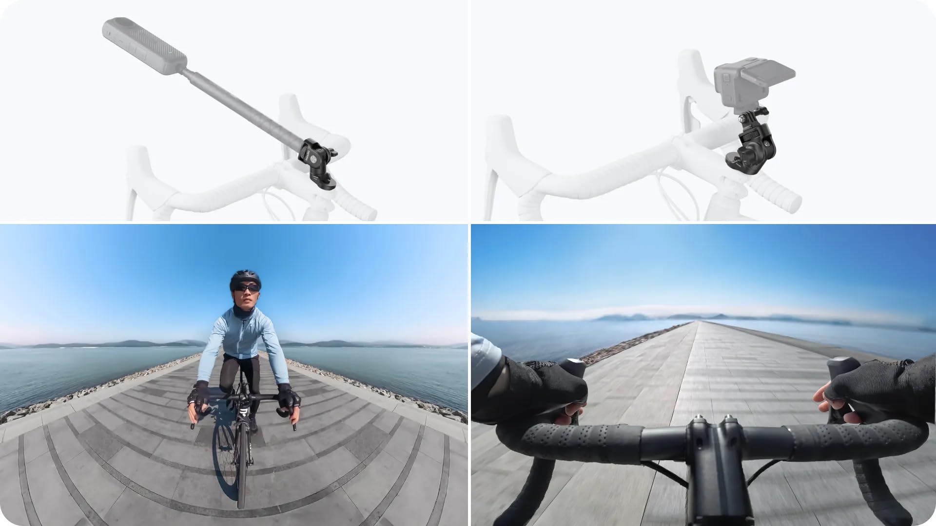 Insta360 Soporte para Auriculares de Bicicleta para X3, X4, Ace/Ace Pro, GO 3/3S. Soporte Ajustable Ligero y fácil de Usar