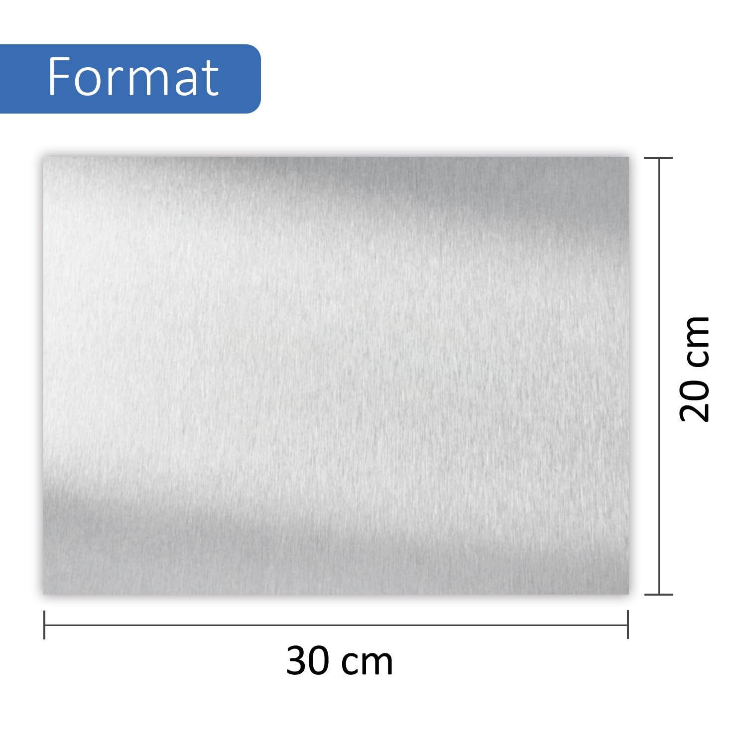Plaque Panneau Composite Aluminium Brossé 3 Mm - Finition Argent Brossé - Signalétique.biz France