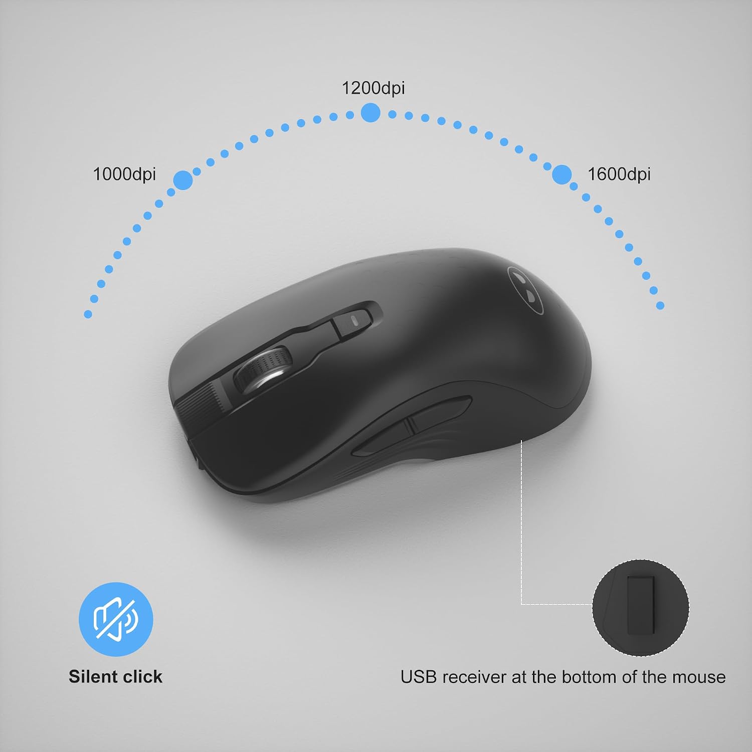 MageGee V990 Creamy Wireless Keyboard and Mouse Combo, 99 Keys RGB Backlit Rechargeable Quiet Gaming Keyboard, Adjustable Optical Mouse, with Number Pad, Keyboards Set for Desktop, Laptop, PC(Black)