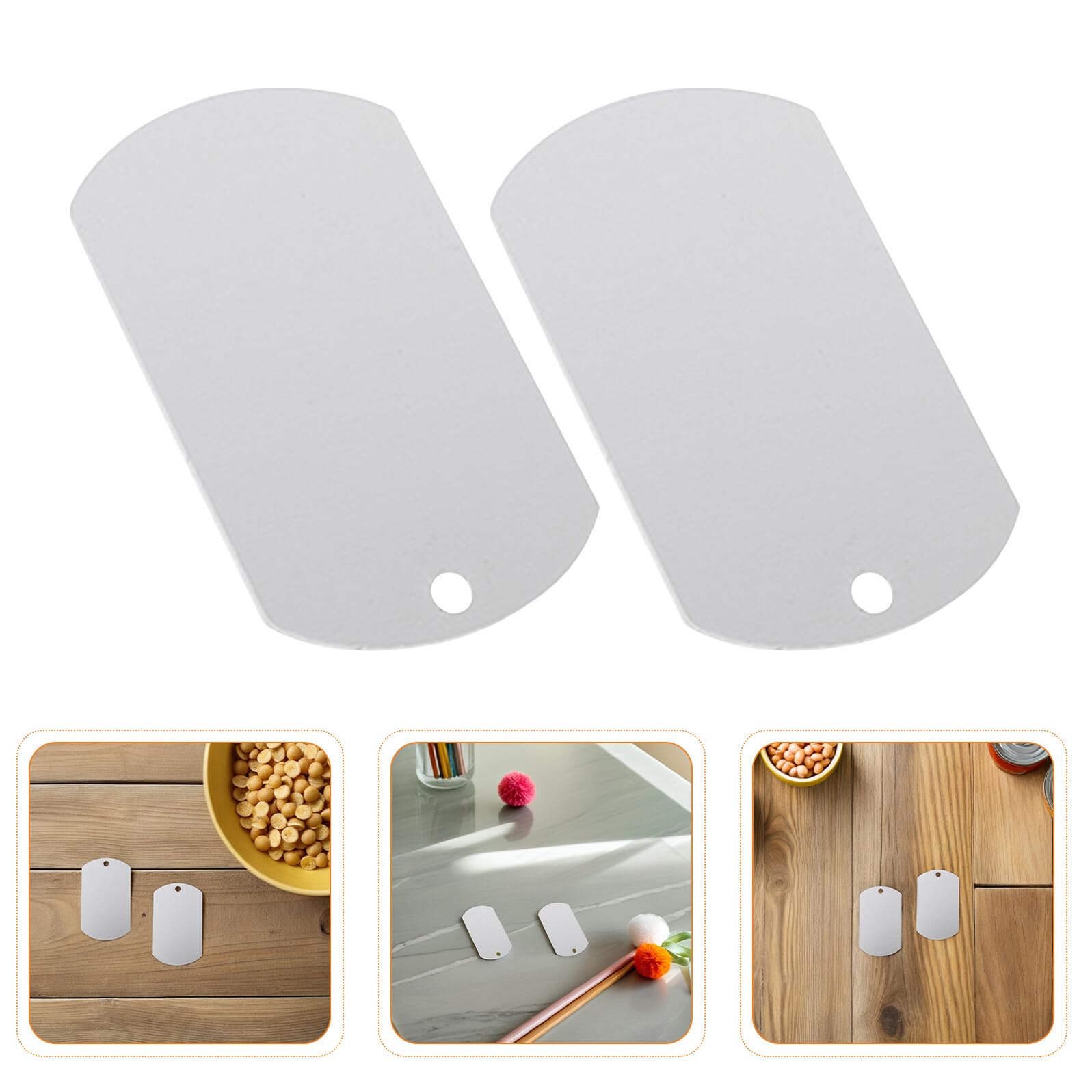 50 Placas de Identificación para Mascotas de Aluminio para Grabado Tamaño Grande 50X29X1 MM Etiquetas Colgantes Dobles para Perros y Gatos Paquete de 50 Unidades Uso en