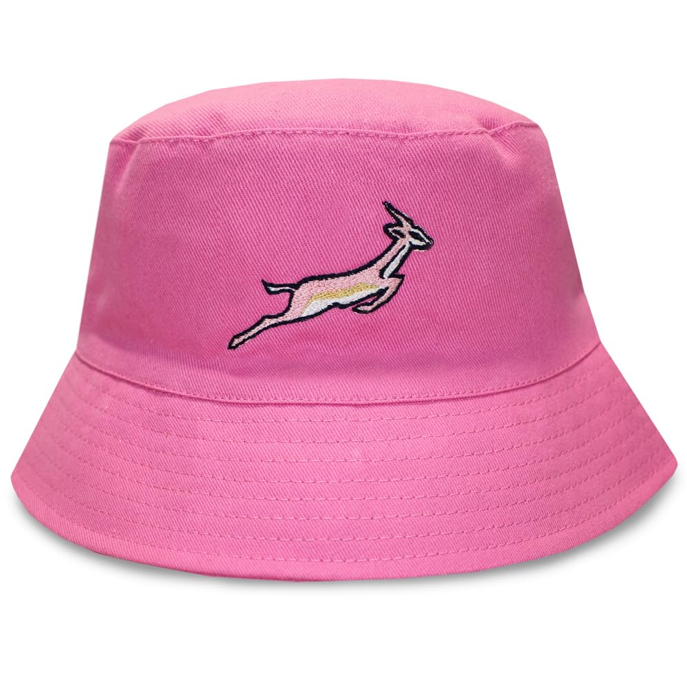 Teddyt's Women's Pink Springbok Embroidered Sun Bucket Hat (Uk, Alpha, S, M, )
