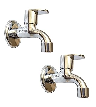 BATH GURU Stainless Steel Chrome Plated Bib Cock Tap (2)