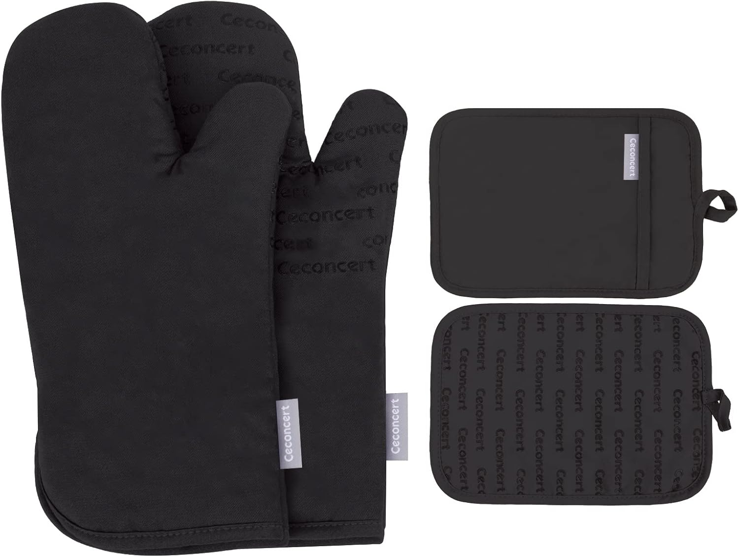 Oven Mitts and Pot Holders Sets, 4Piece Set, Heat