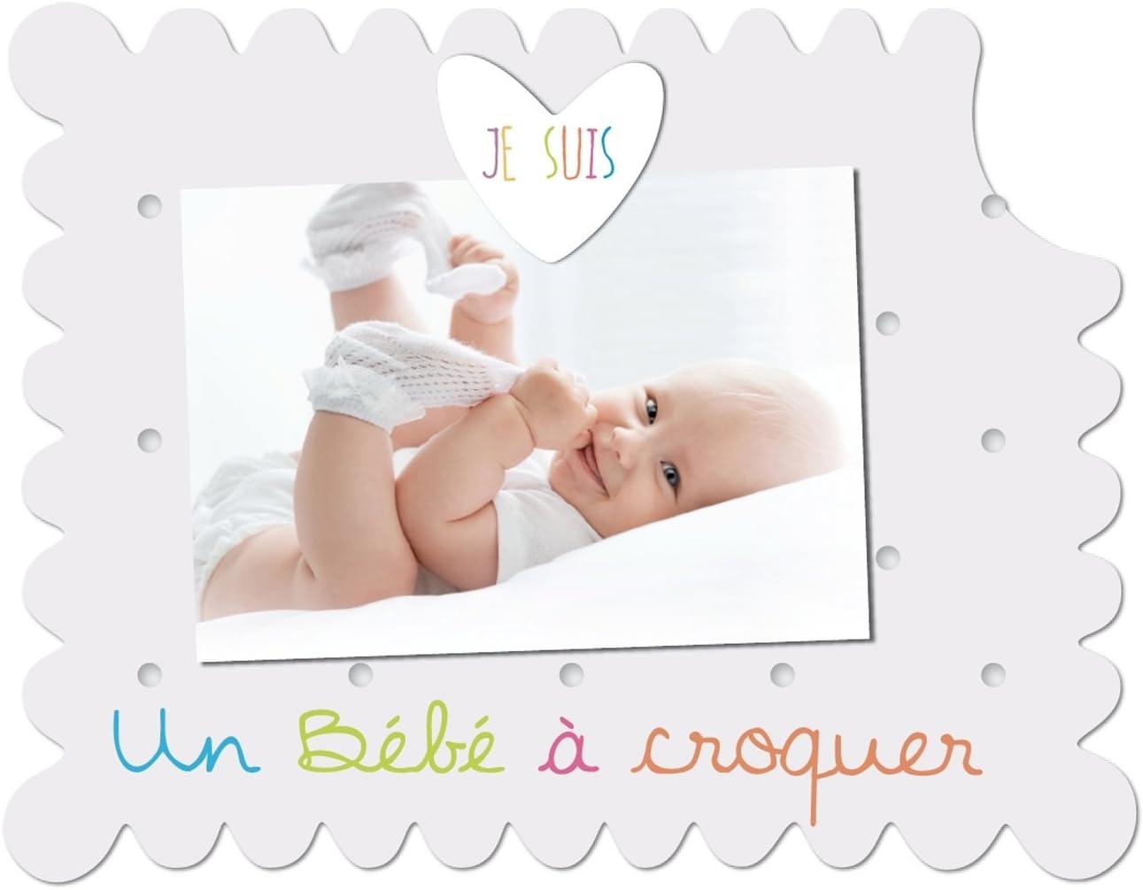 TITOUTAM - Cadre photo bébéà poser je suis un bébéà croquer blanc