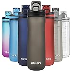 Opard Peak Water Bottle 20 Oz BPA Free Tritan Plastic Leak Proof Flip Top for School Kids Sports Gym Yoga Camping (Dark Grey)