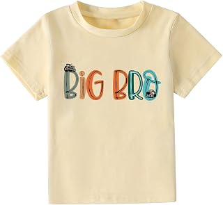 Big Brother T Shirt for Toddler Boys Big Bro T-Shirt Pregnancy Announcement Short Sleeve Clothes 2-7 Years